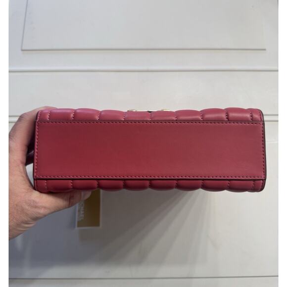 Michael Kors Whitney Medium Flap Chain Crosshody Bag Purse Berry Pink NWT $460 - Picture 7 of 7